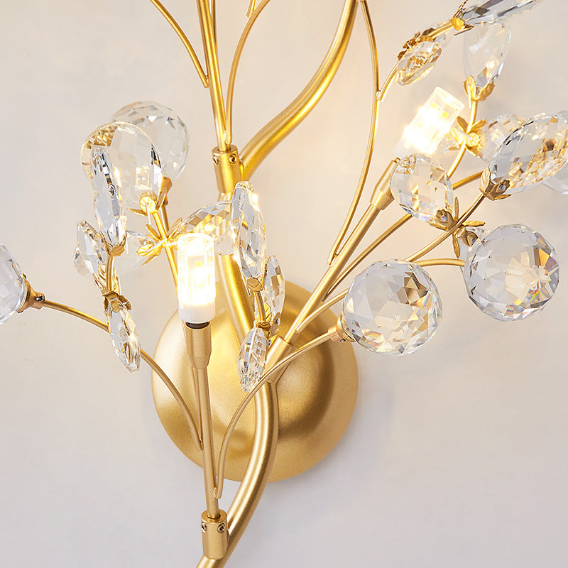 Modern Flower Wall Lamp made of Crystal – Elegant Wall Lighting for Living Spaces