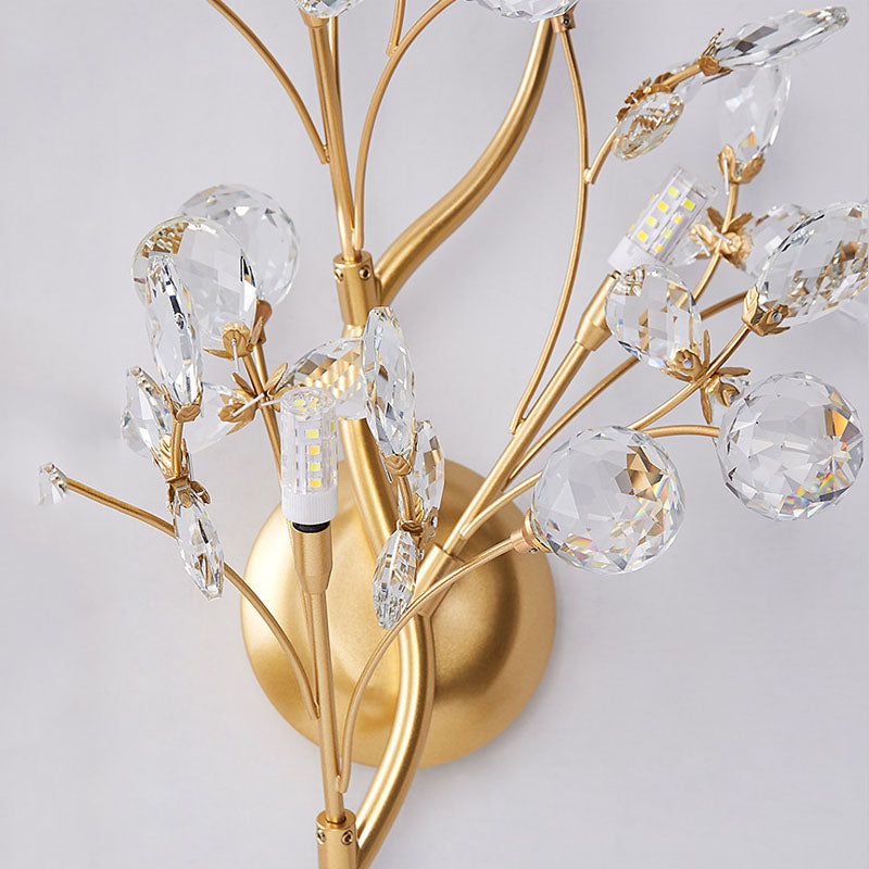 Modern Flower Wall Lamp made of Crystal – Elegant Wall Lighting for Living Spaces