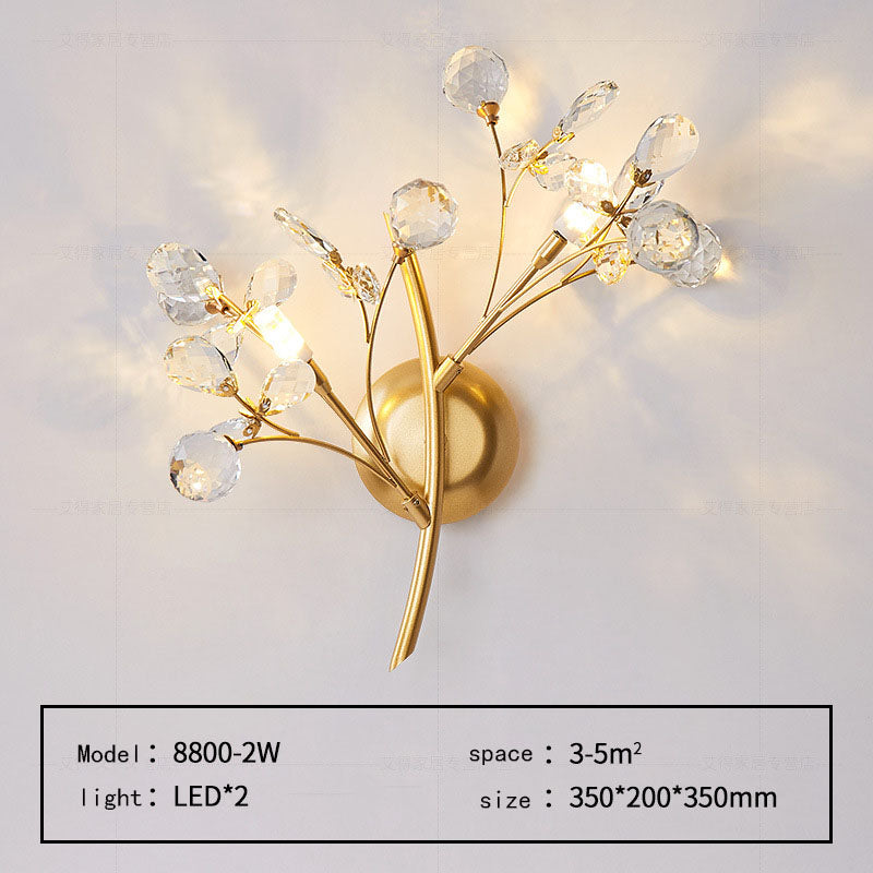 Modern Flower Wall Lamp made of Crystal – Elegant Wall Lighting for Living Spaces