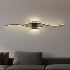 Lumivora Wave LED Wall Light | Modern Wave Design | Energy Saving & Stylish | 60×15 cm | Warm, Glare-Free Light