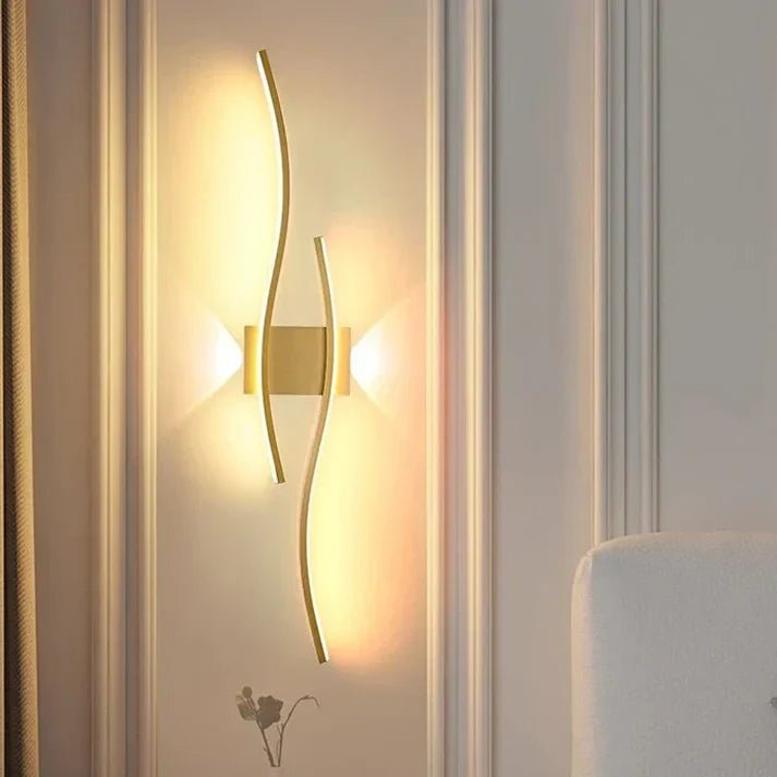 Lumivora Wave LED Wall Light | Modern Wave Design | Energy Saving & Stylish | 60×15 cm | Warm, Glare-Free Light