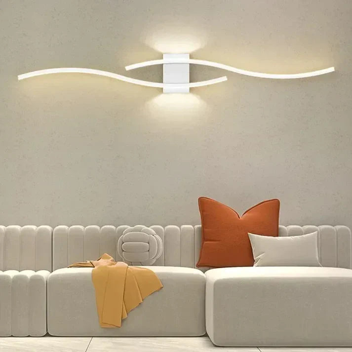 Lumivora Wave LED Wall Light | Modern Wave Design | Energy Saving & Stylish | 60×15 cm | Warm, Glare-Free Light