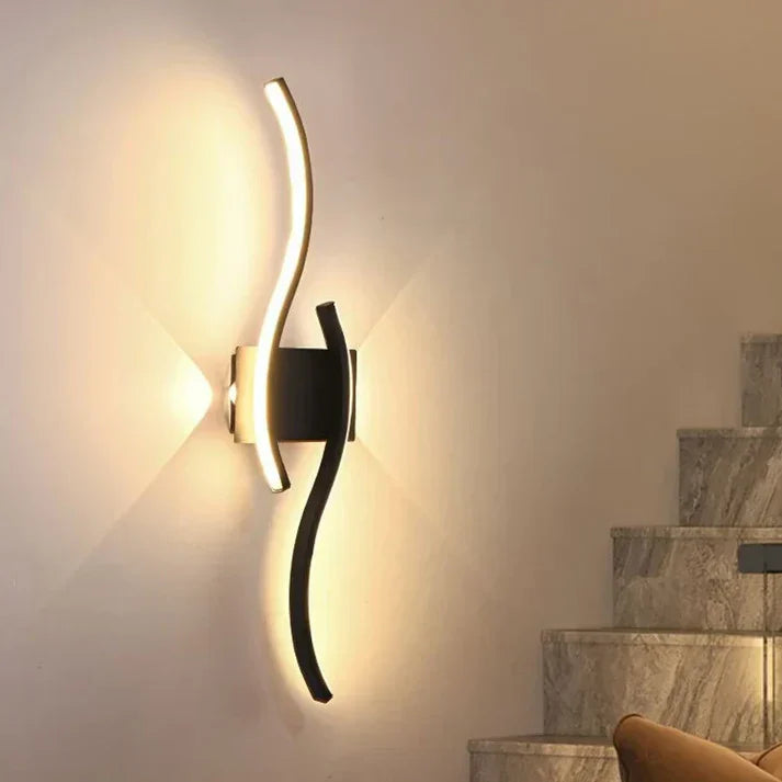 Lumivora Wave LED Wall Light | Modern Wave Design | Energy Saving & Stylish | 60×15 cm | Warm, Glare-Free Light