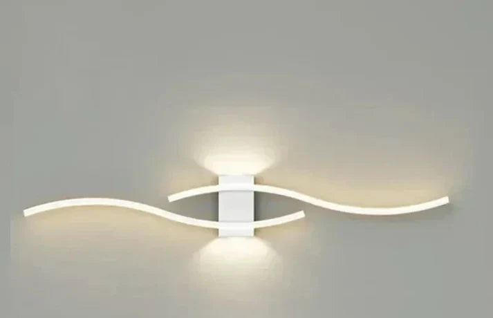 Lumivora Wave LED Wall Light | Modern Wave Design | Energy Saving & Stylish | 60×15 cm | Warm, Glare-Free Light