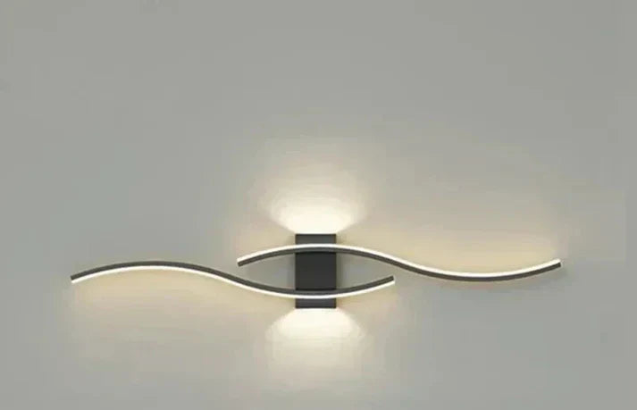Lumivora Wave LED Wall Light | Modern Wave Design | Energy Saving & Stylish | 60×15 cm | Warm, Glare-Free Light