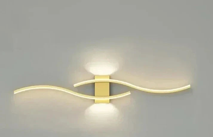 Lumivora Wave LED Wall Light | Modern Wave Design | Energy Saving & Stylish | 60×15 cm | Warm, Glare-Free Light