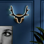 Wall lamp in Scandinavian style with deer antler decoration, modern LED lighting