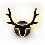 Wall lamp in Scandinavian style with deer antler decoration, modern LED lighting