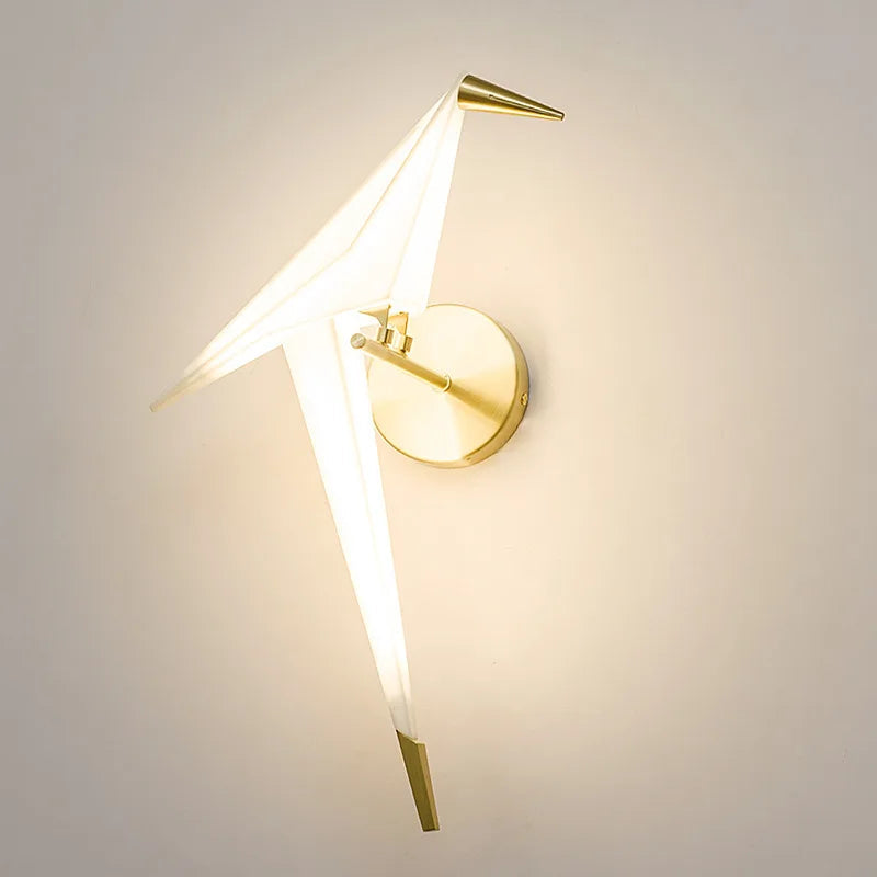 Modern Origami Crane Wall Light - Elegant LED Light for Living Spaces