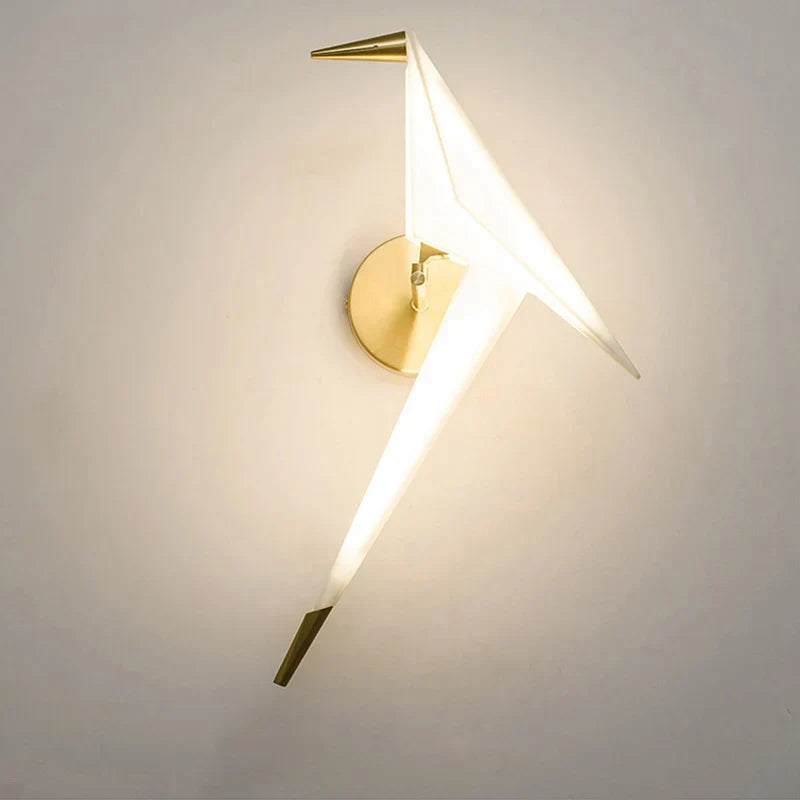 Modern Origami Crane Wall Light - Elegant LED Light for Living Spaces