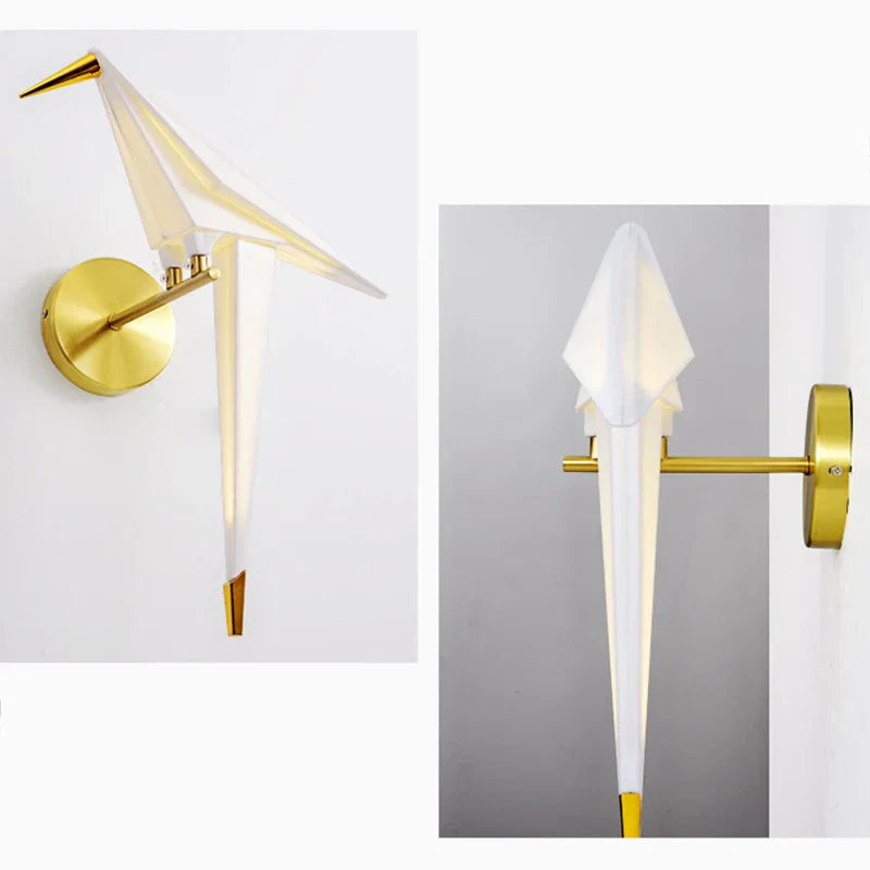 Modern Origami Crane Wall Light - Elegant LED Light for Living Spaces