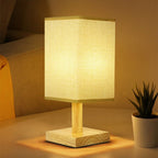 USB LED Table Lamp with Fabric Shade and Dimmable Light
