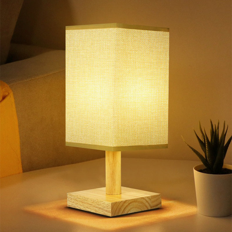 USB LED Table Lamp with Fabric Shade and Dimmable Light