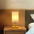 USB LED Table Lamp with Fabric Shade and Dimmable Light