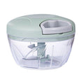Hand vegetable chopper with a cord for quick chopping of garlic and onion