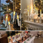 HALLOWEEN DECORATION CANDLES - 20PCS FLOATING CANDLES WITH WAND REMOTE