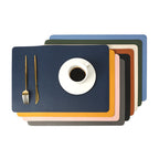 Double-layered leather desk mat
