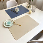 Double-layered leather desk mat