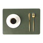 Double-layered leather desk mat