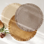 ThermoLuxe | Round braided placemats