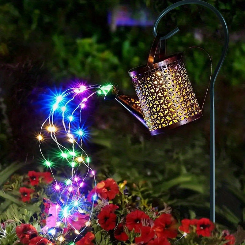 Sunny waterfall lamp magic of light in the garden!