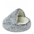 CozyPaws - 2-in-1 Round Cat Bed & Winter Sleeping Bag for Ultimate Comfort