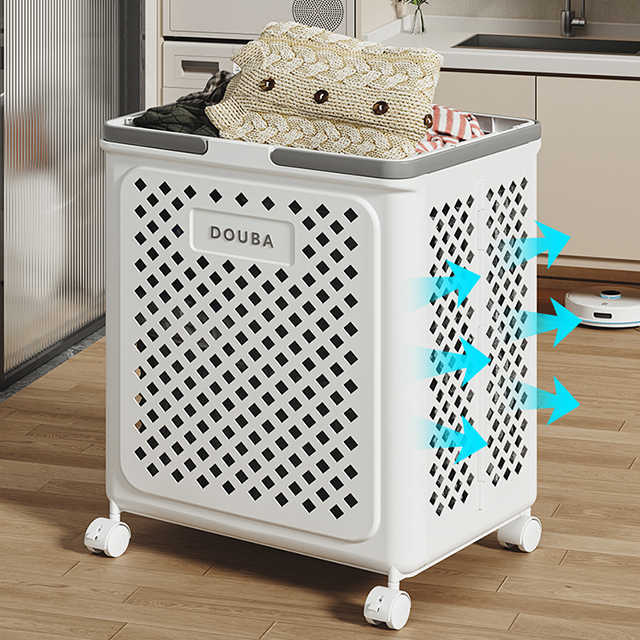 Laundry basket with wheels | Fold, roll, and organize
