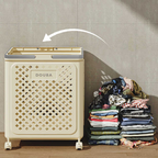 Laundry basket with wheels | Fold, roll, and organize