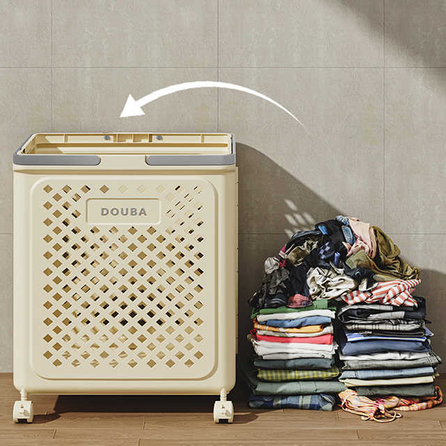 Laundry basket with wheels | Fold, roll, and organize
