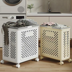 Laundry basket with wheels | Fold, roll, and organize