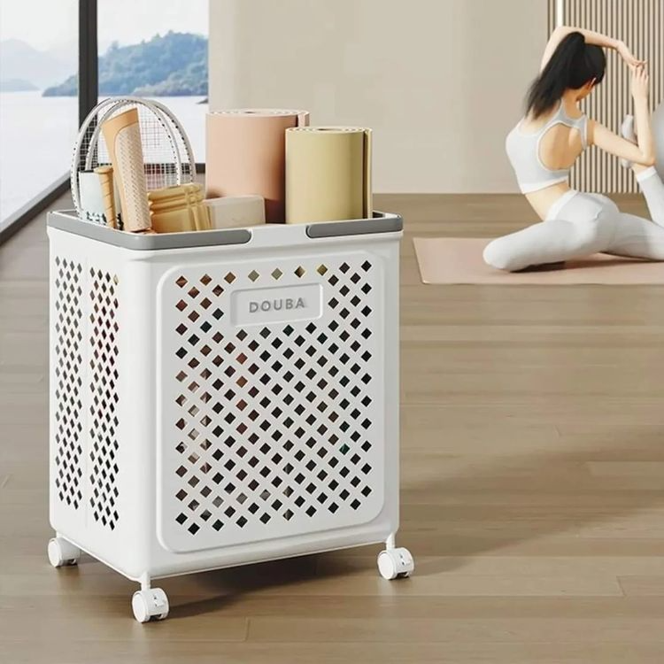 Laundry basket with wheels | Fold, roll, and organize