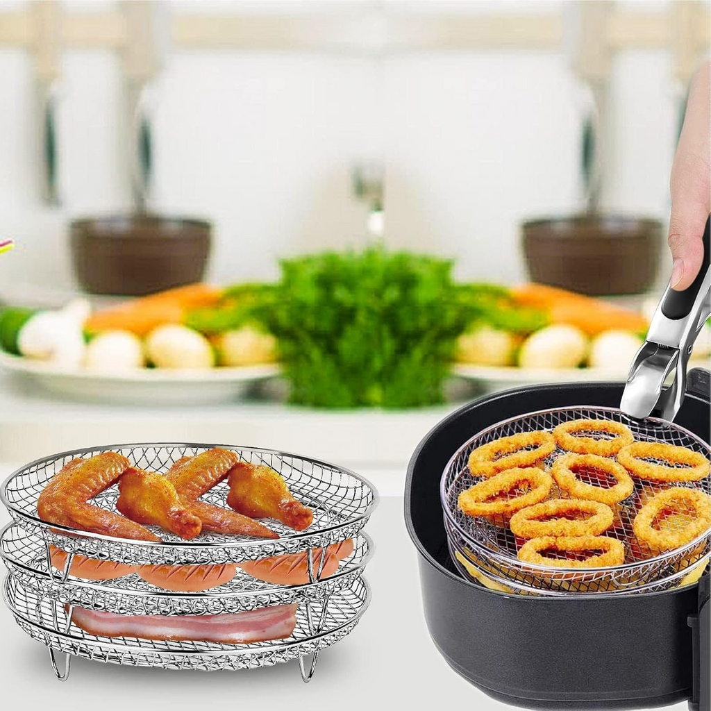 Stackable Air Fryer Racks | Space-saving frying made easy