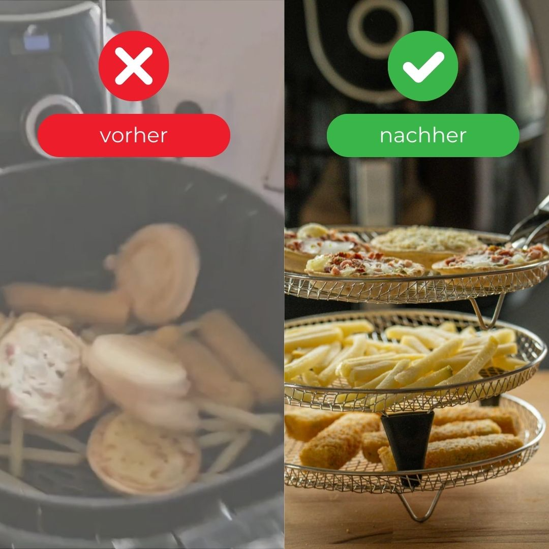 Stackable Air Fryer Racks | Space-saving frying made easy