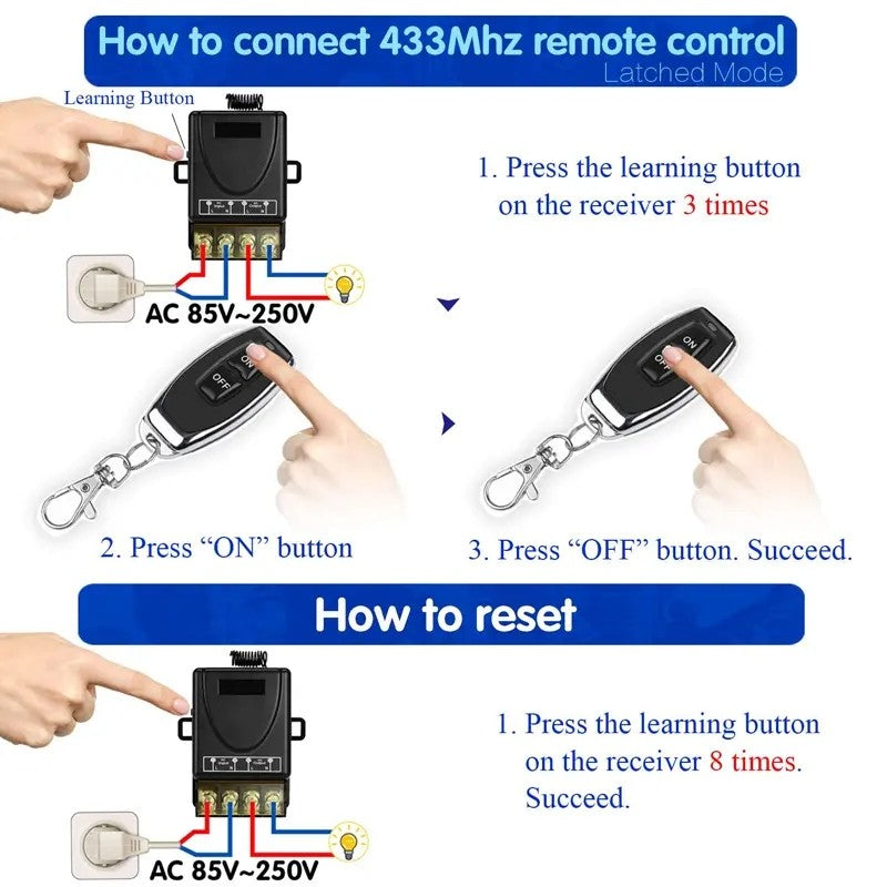 Wireless Remote Control Kit | No wiring required
