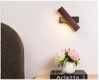 Nordic swivel LED wall light | Minimalist wood design