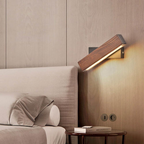 Nordic swivel LED wall light | Minimalist wood design