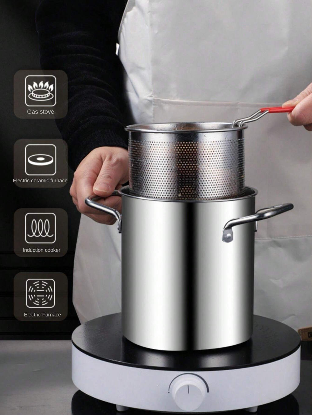 Stainless Steel Deep Fryer | Enjoy Crispy Foods with Less Oil