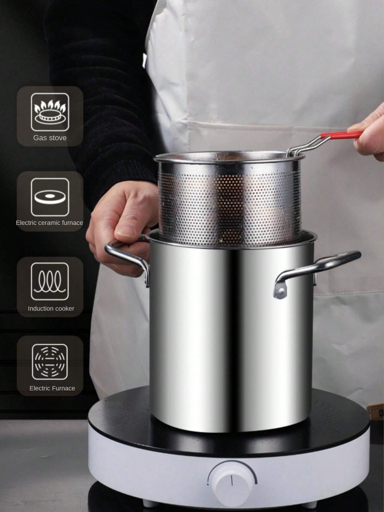 Stainless Steel Deep Fryer | Enjoy Crispy Foods with Less Oil