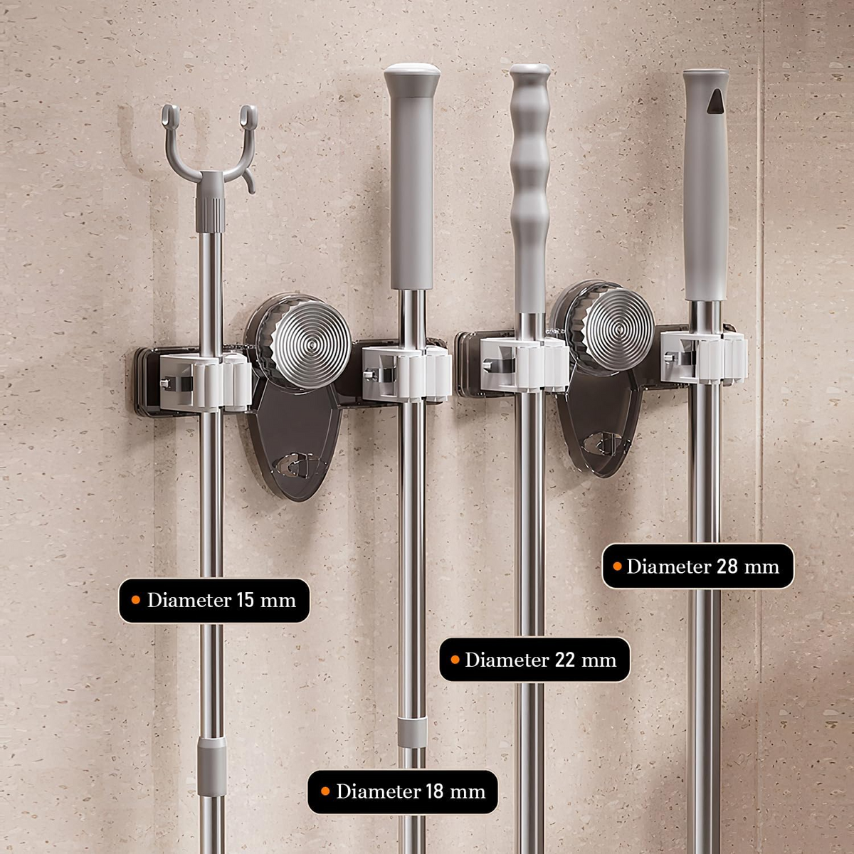 Wall Grip Organization Rack | Slim Hold for Pugs & More