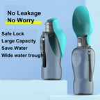 Travel Dog Water Bottle with Foldable Bowl, 27oz