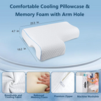 Orthopedic Couple Pillow | Arm Tunnel Cuddle Design | Memory Foam