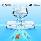 Cordless Pool Cleaner, Rechargeable with Interchangeable Heads