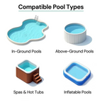 Cordless Pool Cleaner, Rechargeable with Interchangeable Heads