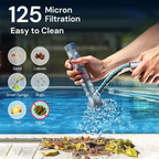 Cordless Pool Cleaner, Rechargeable with Interchangeable Heads
