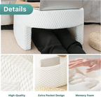 Reading Pillow for Bed, Memory Foam with Washable Cover