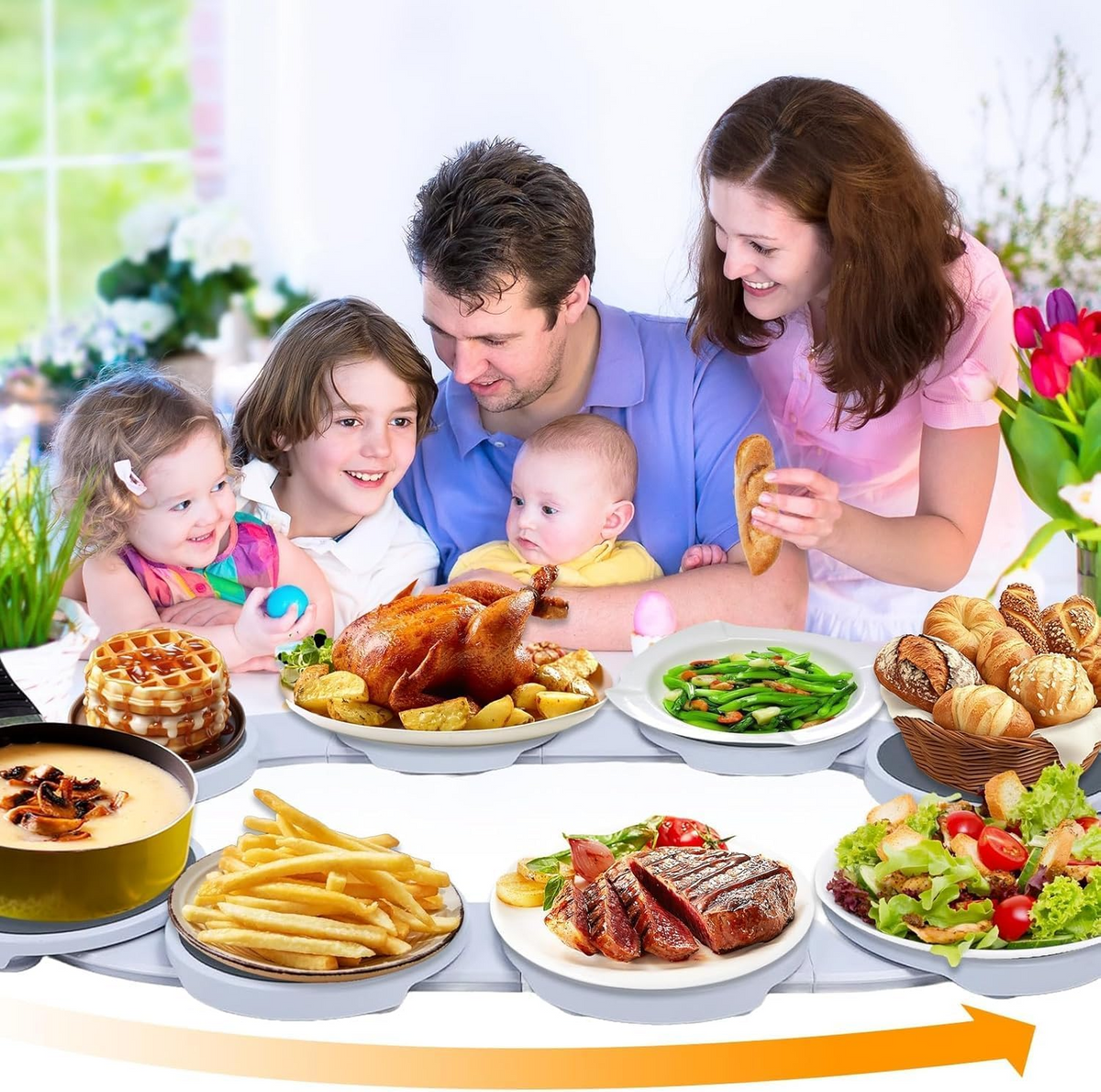 Turntable for dining tables | Enjoy your meals together with ease.