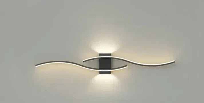 Lumivora Wave LED Wall Light | Modern Wave Design | Energy Saving & Stylish | 60×15 cm | Warm, Glare-Free Light