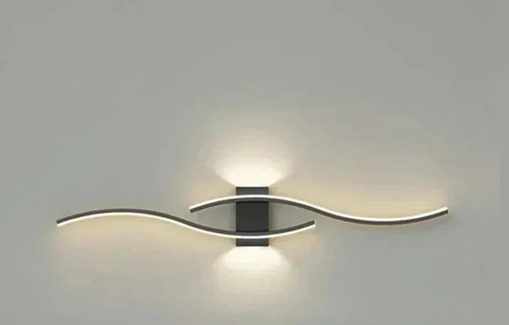 Lumivora Wave LED Wall Light | Modern Wave Design | Energy Saving & Stylish | 60×15 cm | Warm, Glare-Free Light