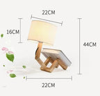 Elegant Wooden Table Lamp with Book Compartment