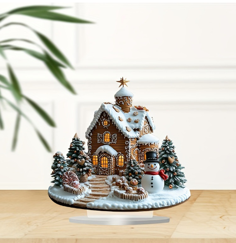 Shining Gingerbread House – Charming Christmas table decoration with lighting